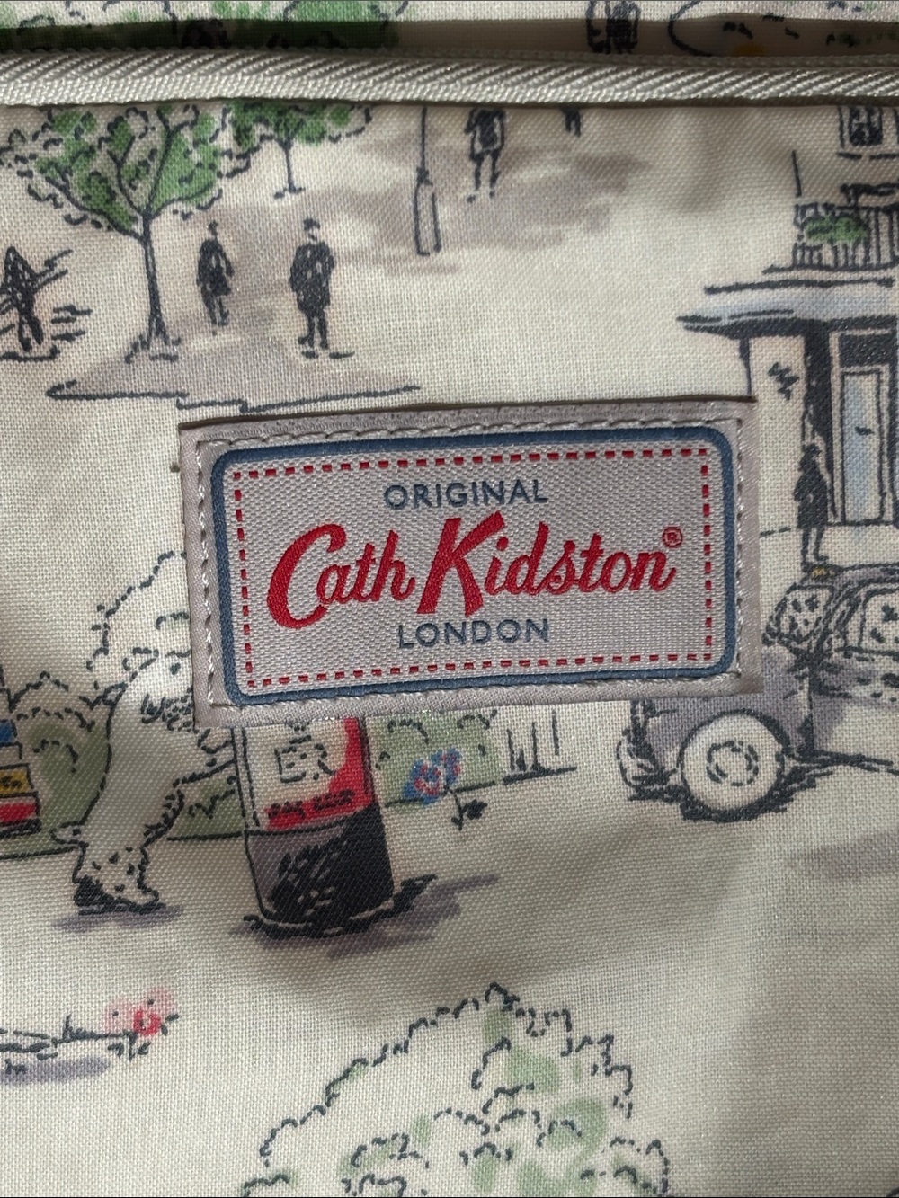 Cath Kidston Mattbackpack featuring whimsical Billie Town print. - Picture 3 of 10